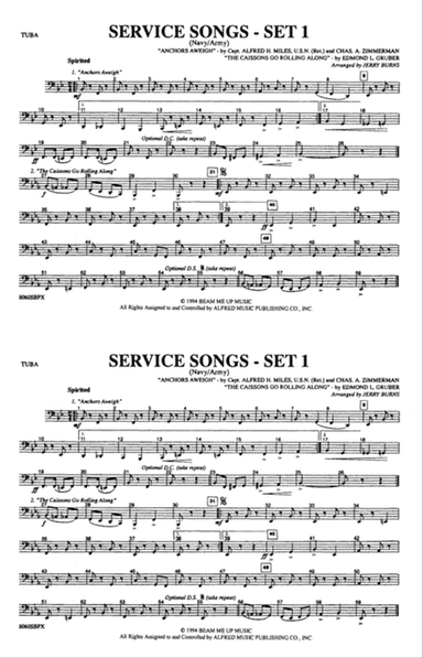 Service Songs - Set 1 (Navy/Army): Tuba