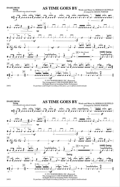 As Time Goes By: Snare Drum