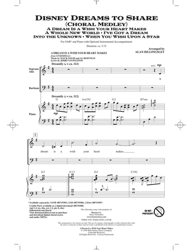 Disney Dreams To Share (Choral Medley)