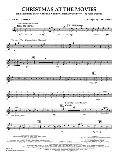 Christmas at the Movies - Eb Alto Saxophone 1