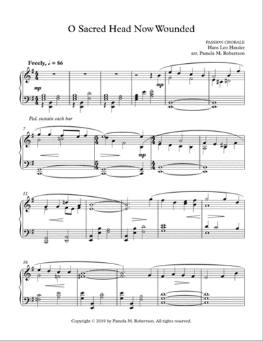 O Sacred Head Now Wounded - Piano Solo