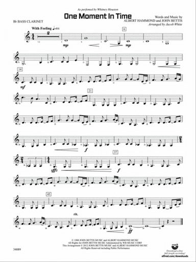 One Moment in Time: B-flat Bass Clarinet