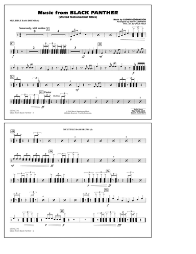 Music from Black Panther (arr. Matt Conaway) - Multiple Bass Drums