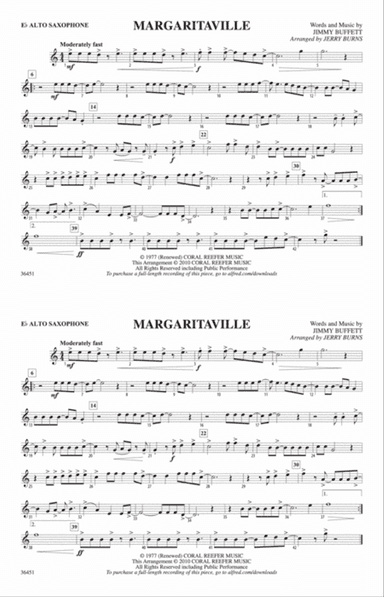 Margaritaville: E-flat Alto Saxophone