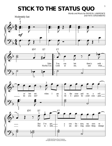 Stick To The Status Quo