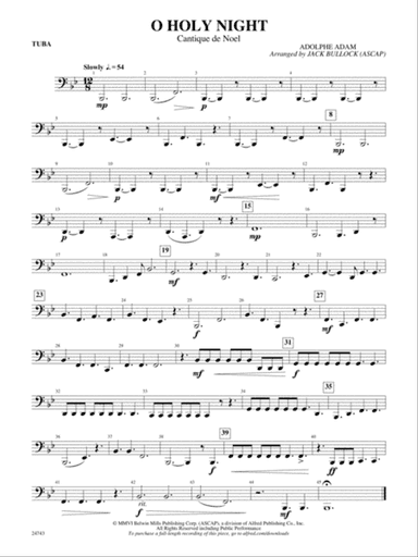 O Holy Night (Cantique de Noel): Tuba