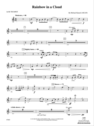 Rainbow in a Cloud: 1st B-flat Trumpet