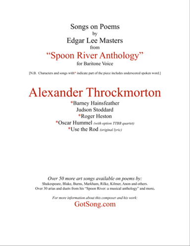 Alexander Throckmorton: Spoon River