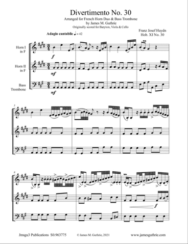 Haydn: Two Brass Trios