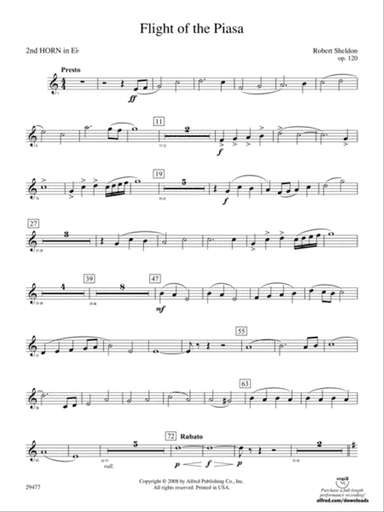 Flight of the Piasa: (wp) 2nd Horn in E-flat
