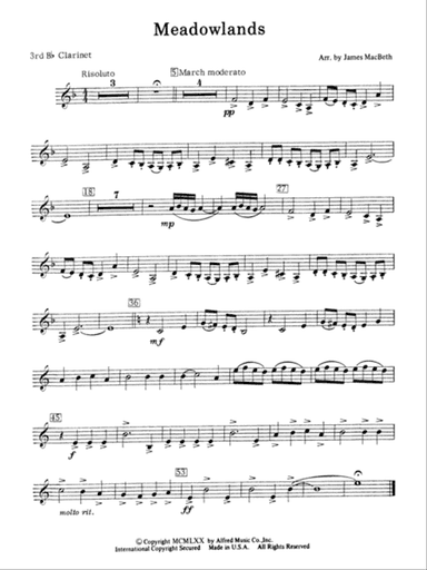 Meadowlands: 3rd B-flat Clarinet