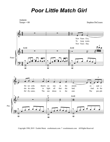 Poor Little Match Girl (Unison choir)