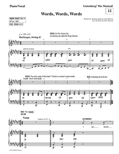 12 Words Words Words 2020 Full Score