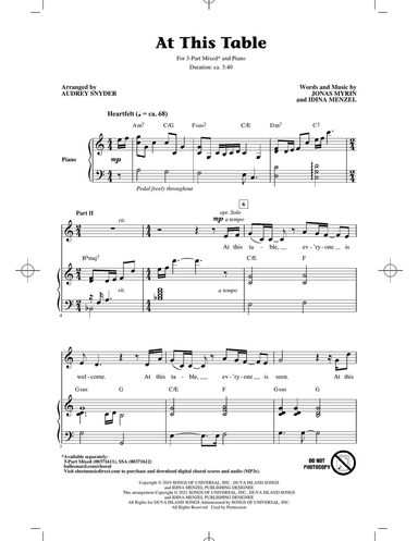 At This Table (arr. Audrey Snyder)
