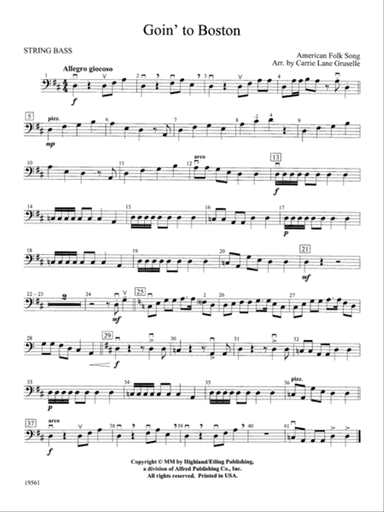 Goin' to Boston: String Bass