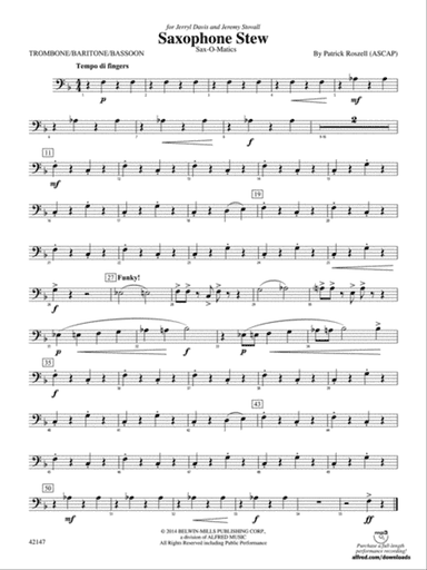 Saxophone Stew: 1st Trombone