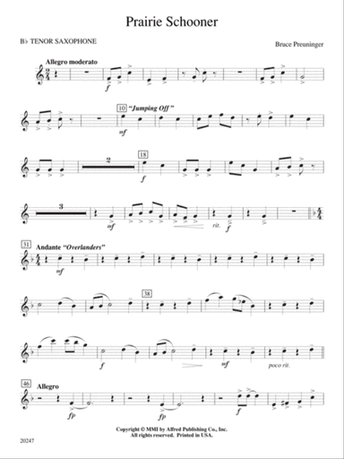Prairie Schooner: B-flat Tenor Saxophone