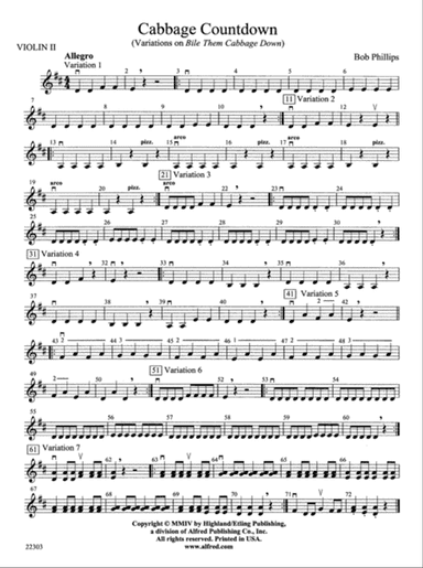 Cabbage Countdown: 2nd Violin