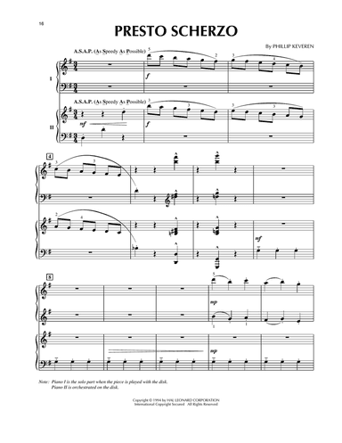 Presto Scherzo (from Presto Scherzo) (for 2 pianos)