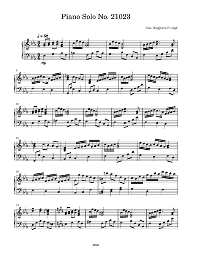 Piano Solo No. 21023