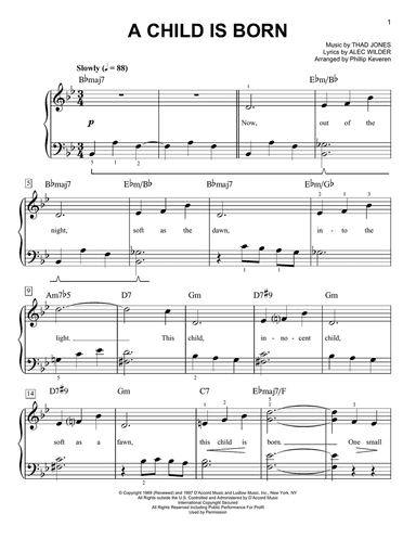 A Child Is Born (arr. Phillip Keveren)