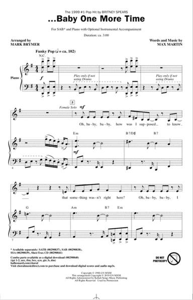 ...Baby One More Time (arr. Mark Brymer)