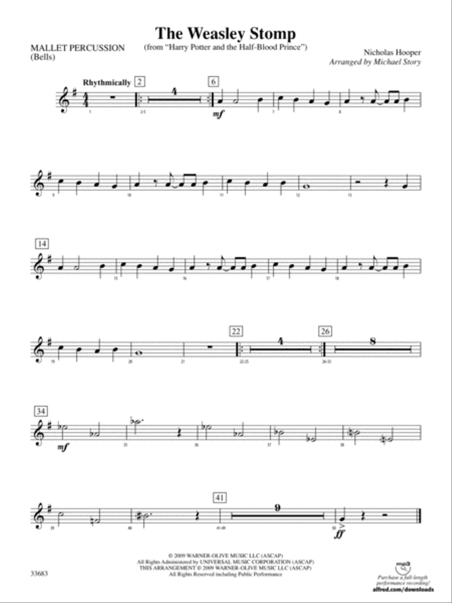 The Weasley Stomp (from Harry Potter and the Half-Blood Prince): Mallets