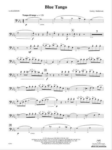 Blue Tango: Bassoon