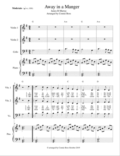 Away in a Manger - strings & Piano