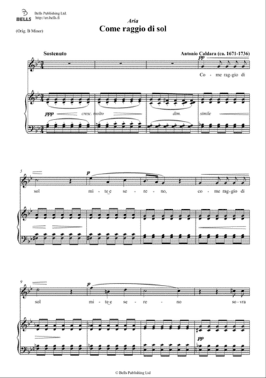 Come raggio di sol (G minor)