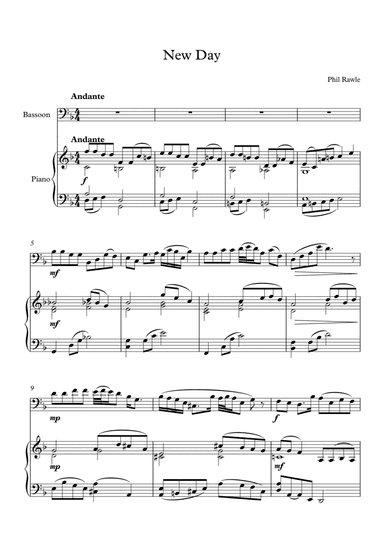 New Day - Bassoon and Piano