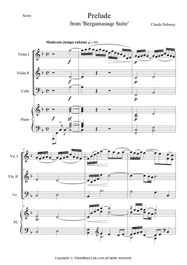 Prelude from Bergamasuqe Suite