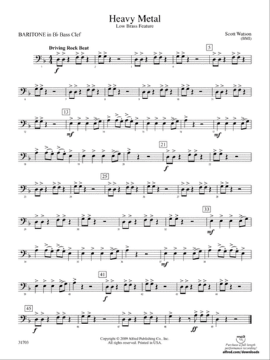 Heavy Metal: (wp) B-flat Baritone B.C.