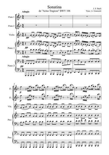 Sonatina ( from 'Actus Tragicus' BWV 106).