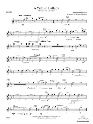 A Yiddish Lullaby: Flute