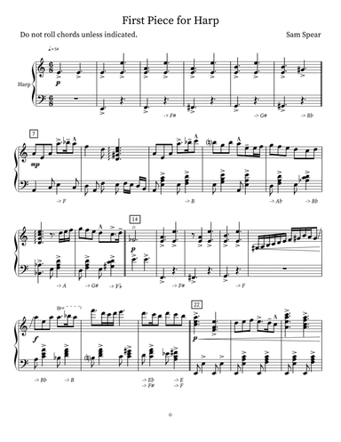 First Piece for Harp