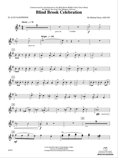 Blind Brook Celebration: E-flat Alto Saxophone