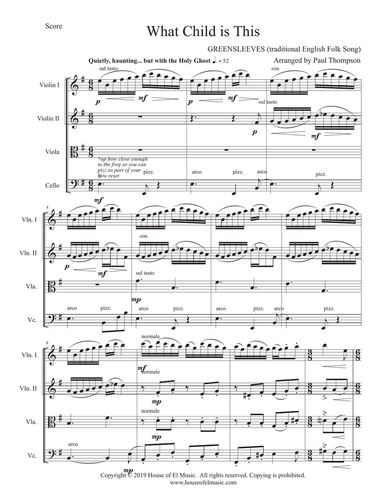 What Child is This - String Quartet