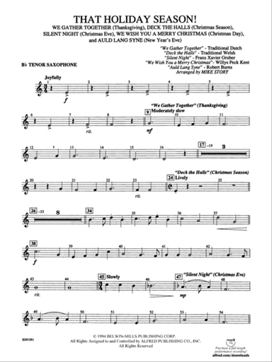That Holiday Season!: B-flat Tenor Saxophone