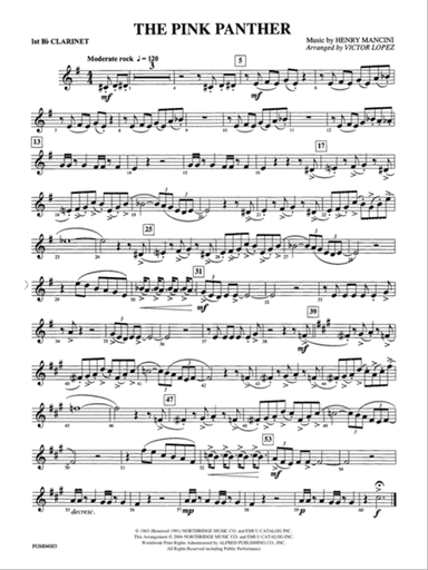The Pink Panther: 1st B-flat Clarinet