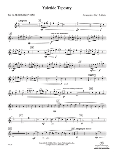 Yuletide Tapestry: 2nd E-flat Alto Saxophone
