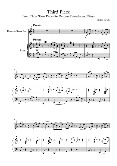 Third Piece - Descant/Soprano Recorder