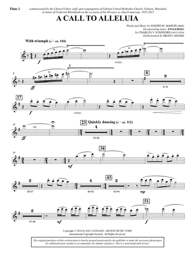 A Call to Alleluia (Full Orchestra) - Flute 1
