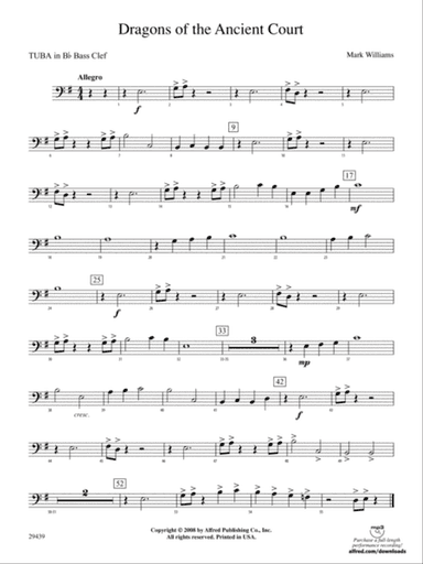 Dragons of the Ancient Court: (wp) B-flat Tuba B.C.