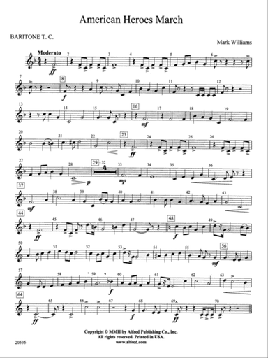 American Heroes March: Baritone T.C.