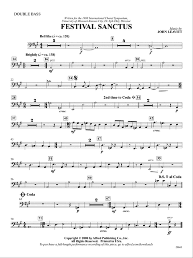 Festival Sanctus: String Bass