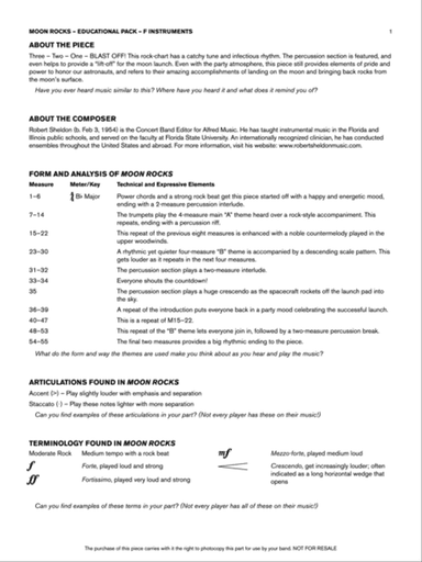 Moon Rocks: F Educational Pack