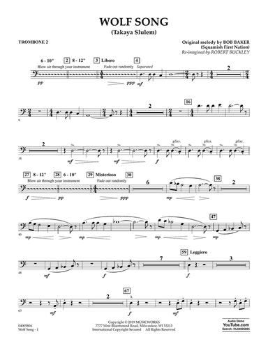 Wolf Song (Takaya Slulem) - Trombone 2