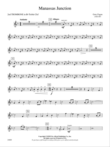 Manassas Junction: (wp) 2nd B-flat Trombone T.C.