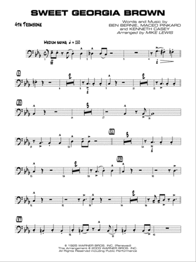 Sweet Georgia Brown: 4th Trombone